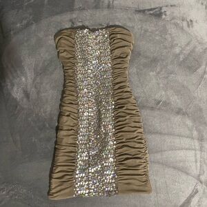 Elegant Sequin Strapless Dress
